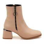 Laura Krem Kadın Topuklu Bot