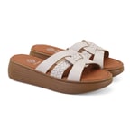 Laurie Bej Kadın Dolgu Topuklu Deri Terlik