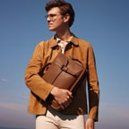 Leonel Kahve Vintage Deri Evrak Çantası