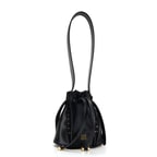 Lesi Siyah Kadın Deri Omuz Çantası