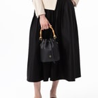 Lexy Siyah Kadın Bambu Askılı Deri Omuz Çantası