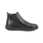 Liene Siyah Erkek Lastikli Deri Bot