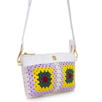 Lila Kadın Örgülü Omuz Çantası