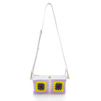 Lila Kadın Örgülü Omuz Çantası