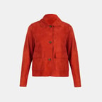 Limited Edition Kadın Kırmızı Süet Kısa Ceket