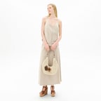 Limited Edition Kadın Pudra Uzun Süet Etek