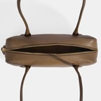 Limited Edition Kahve Kadın Yaprak Detaylı Deri Omuz Çantası