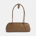 Limited Edition Kahve Kadın Yaprak Detaylı Deri Omuz Çantası