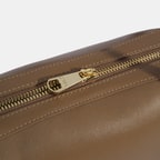 Limited Edition Kahve Kadın Yaprak Detaylı Deri Omuz Çantası