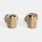 Limited Edition Kamitre Bej Kadın Süet Mary Jane Babet