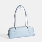 Limited Edition Mavi Kadın Yaprak Detaylı Deri Omuz Çantası