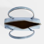 Limited Edition Mavi Kadın Yaprak Detaylı Deri Omuz Çantası