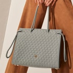 Linda Gri Kadın Deri Omuz Askılı Çanta