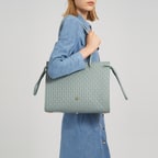 Linda Gri Kadın Deri Omuz Askılı Çanta