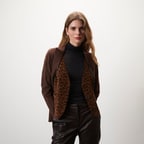 Liona Leopar Baskılı Kadın Çift Taraflı Yelek