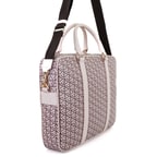 Lizana Bej Kadın Monogram Evrak Çantası