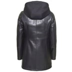 Lizzy Kapüşonlu Kadın Deri Mont