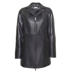 Lizzy Kapüşonlu Kadın Deri Mont