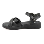 Lou Siyah Kadın Deri Sandalet