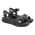 Lou Siyah Kadın Deri Sandalet