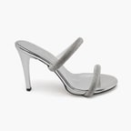 Loui Gümüş Kadın Taşlı Abiye Terlik