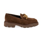 Luca Grossi Aurora Kahve Kadın Toka Detaylı Deri Loafer