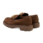 Luca Grossi Aurora Kahve Kadın Toka Detaylı Deri Loafer