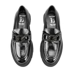 Luca Grossi Aurora Siyah Kadın Toka Detaylı Rugan Loafer