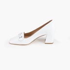 Luca Grossi Beyaz Kadın Topuklu Loafer