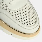 Luca Grossi Kadın Beyaz Bağcıklı Deri Spor Ayakkabı