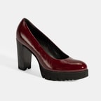 Luca Grossi Kadın Bordo Platform Topuklu Rugan Ayakkabı