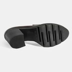 Luca Grossi Kadın Bordo Toka Detaylı Topuklu Rugan Loafer