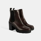 Luca Grossi Kadın Kahve Kalın Topuklu Deri Chelsea Bot