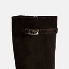 Luca Grossi Kadın Kahve Metal Kilit Detaylı Süet Çizme