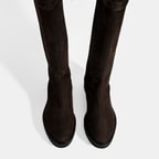 Luca Grossi Kadın Kahve Metal Kilit Detaylı Süet Çizme