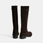 Luca Grossi Kadın Kahve Metal Kilit Detaylı Süet Çizme