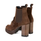 Luca Grossi Kadın Kahve Süet Topuklu Bot