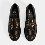 Luca Grossi Kadın Kahve Toka Detaylı Deri Loafer