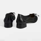 Luca Grossi Kadın Siyah Aksesuar Detaylı File Babet