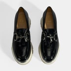 Luca Grossi Kadın Siyah Kalın Topuklu Slip-On Rugan Loafer