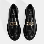 Luca Grossi Kadın Siyah Toka Detaylı Deri Loafer