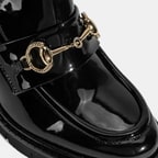 Luca Grossi Kadın Siyah Toka Detaylı Topuklu Rugan Loafer