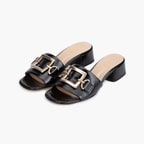 Luca Grossi Kadın Siyah Topuklu Terlik