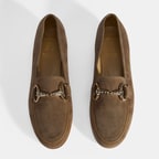 Luca Grossi Kadın Vizon Toka Aksesuarlı Süet Loafer