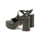 Luca Grossi Kadın Yeşil Platform Topuklu Sandalet