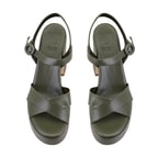 Luca Grossi Kadın Yeşil Platform Topuklu Sandalet