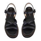 Luca Grossi Rachele Siyah Kadın Ayarlanabilir Tokalı Sandalet