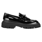 Luca Grossi Siyah Kadın Deri Loafer Ayakkabı