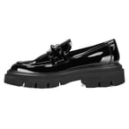 Luca Grossi Siyah Kadın Deri Loafer Ayakkabı