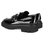 Luca Grossi Siyah Kadın Deri Loafer Ayakkabı